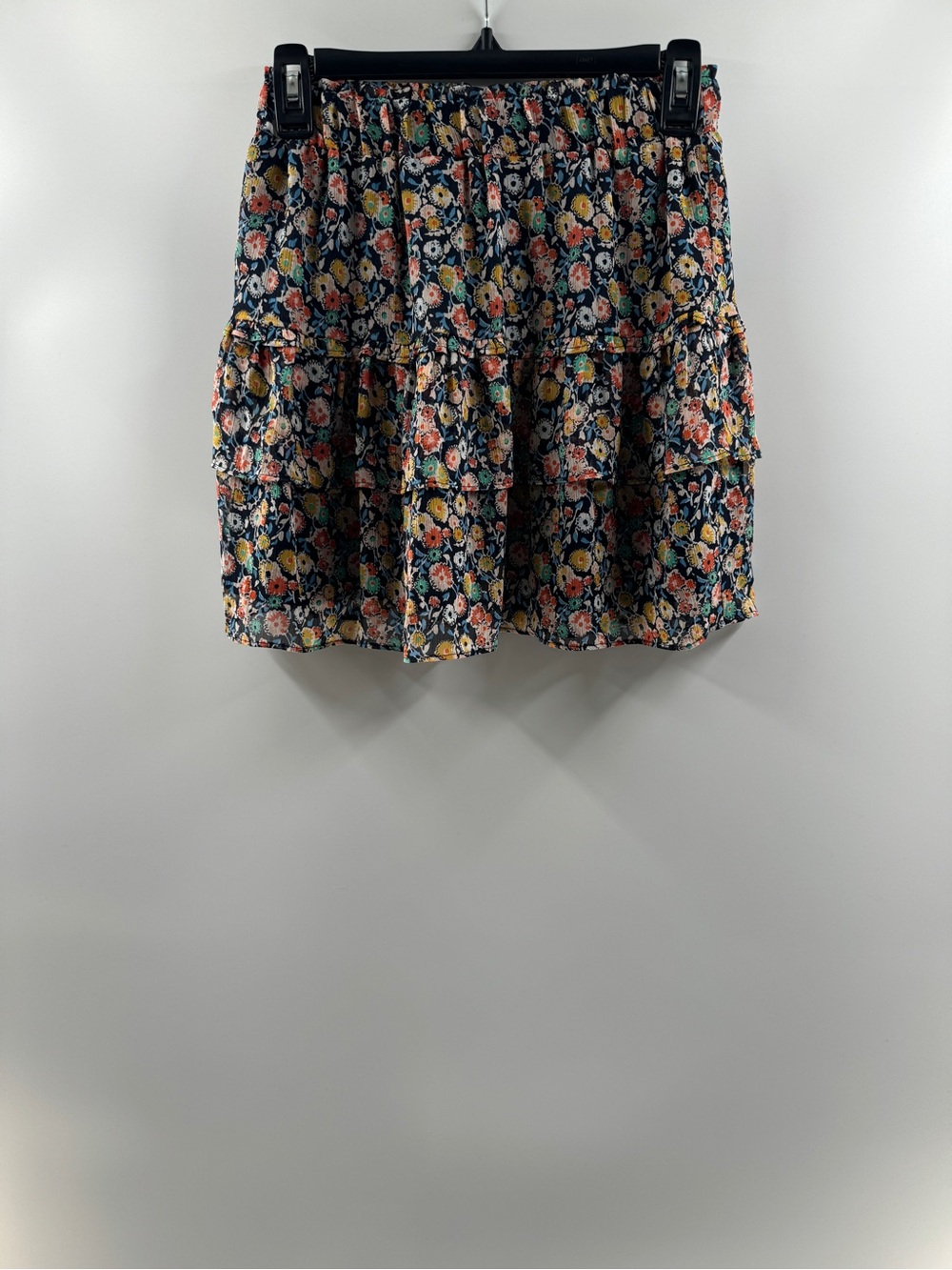 LOFT Petite Floral Tiered Ruffle Pull-On Mini Skirt – Women's XXSP